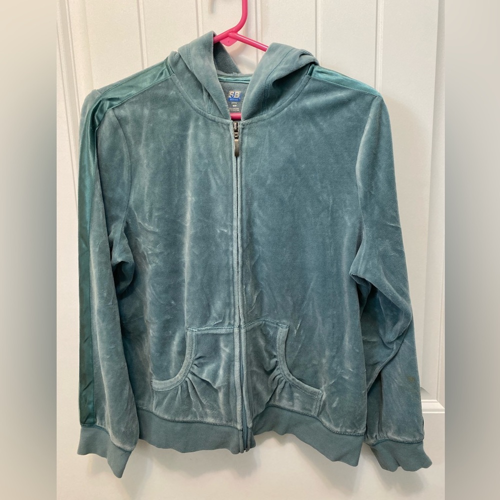 SJB Active zip-up hoodie. Size Medium Petite. Green.